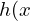 LaTeX: h(x) = 3.3V - f(x)