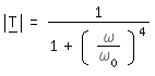 \fed\mixonabs(T__)=1/(1+(\omega/\omega_0)^4)