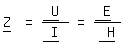 \fed\mixonZ__ = U__ / I__ = E__ / H__