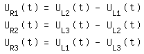 \fedon\
U_R1(t)=U_L2(t)-U_L1(t)
U_R2(t)=U_L3(t)-U_L2(t)
U_R3(t)=U_L1(t)-U_L3(t)
\fedoff