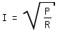 \fed\mixonI=sqrt(P/R) 