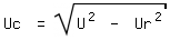 \fed\mixonUc = sqrt(U^2 - Ur^2)