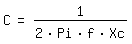 \fed\mixonC=1/(2*Pi*f*Xc)