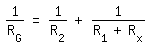 \fed1/R_G= 1/R_2 + 1/(R_1 + R_x)
