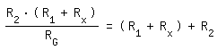 \fed(R_2*(R_1+R_x))/R_G=(R_1+R_x)+R_2