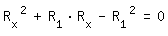 \fedR_x^2+R_1*R_x-R_1^2=0