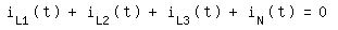 \fed\mixoni_L1(t)+i_L2(t)+i_L3(t)+i_N(t)=0 