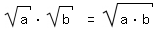 \fed\mixonsqrt(a)*sqrt(b) = sqrt(a*b) 