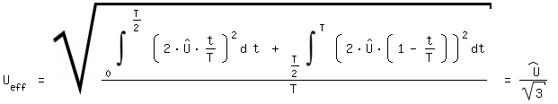 \fed\mixonU_eff = sqrt((int( (2*U^^*t/T)^2,   t,0,T/2) +int( (2*U^^*(1-t/T))^2,t,T/2,T))/T) = U^^/sqrt(3)   