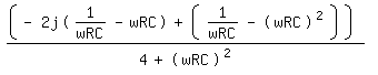 \fed\mixon(-2j(1/wRC-wRC)+(1/wRC-(wRC)^2)) /(4+(wRC)^2)   