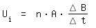 \fed\mixonU_i = n*A*(\Delta B)/(\Delta t) 