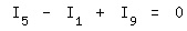 \fed\mixon I_5 - I_1 + I_9 = 0