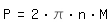 \fedP=2*\pi*n*M  