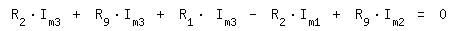 \fed\mixon R_2*I_m3 + R_9*I_m3 + R_1* I_m3 - R_2*I_m1 + R_9*I_m2 = 0