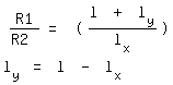 \fedon\mixonR1/R2 = ((l + l_y)/l_x)
\fedoffl_y = l - l_x